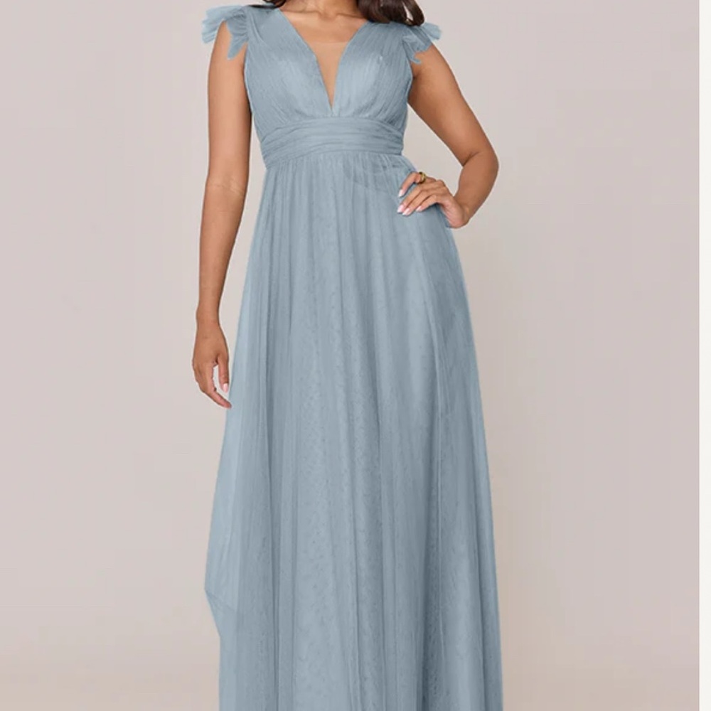 Revelry Cora Tulle Dress - Sky Blue